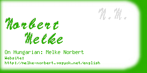 norbert melke business card